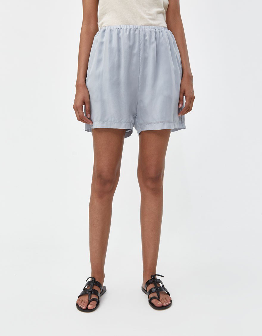 Cupro Short in Blue Grey