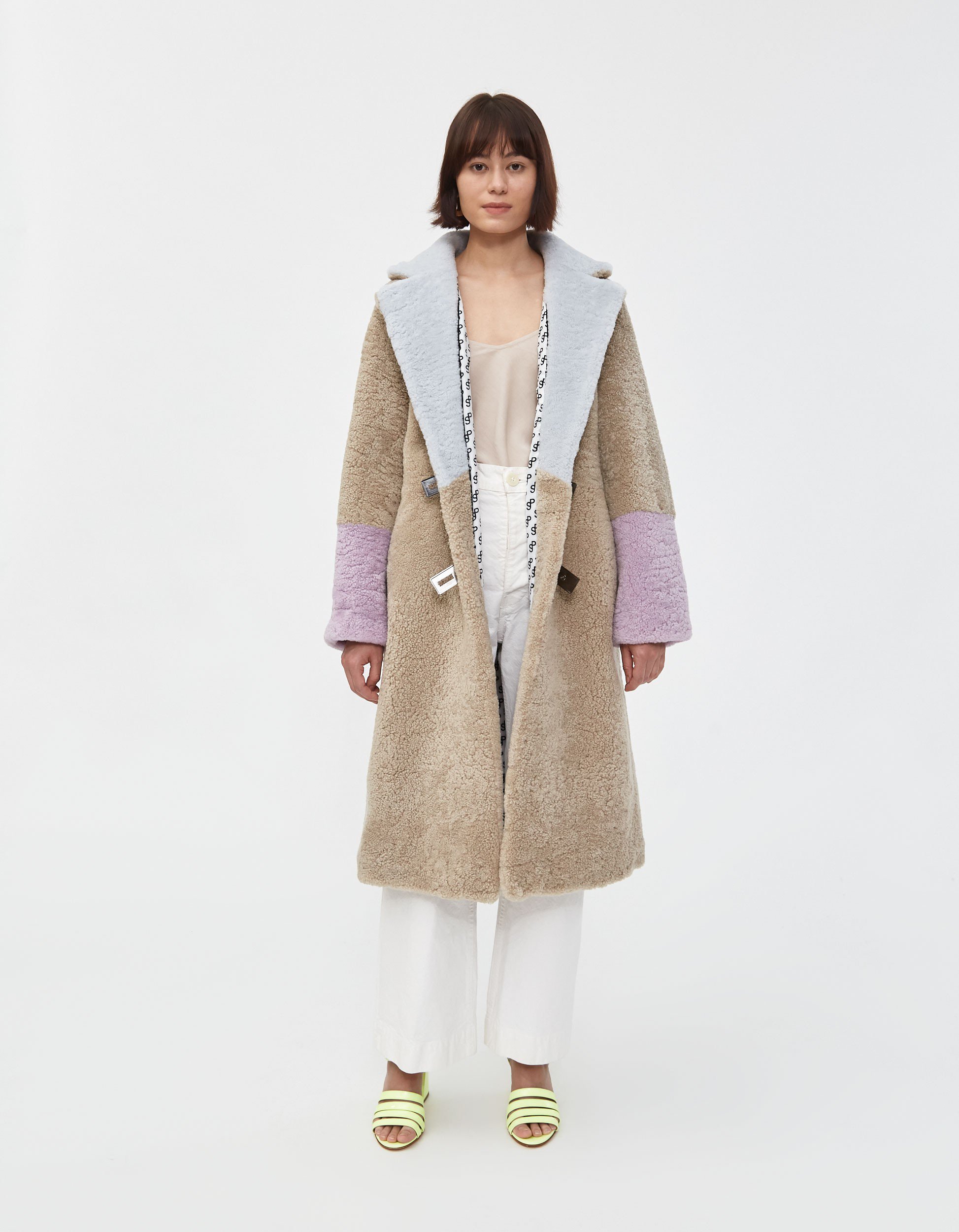 Febbe Pastel Shearling Coat