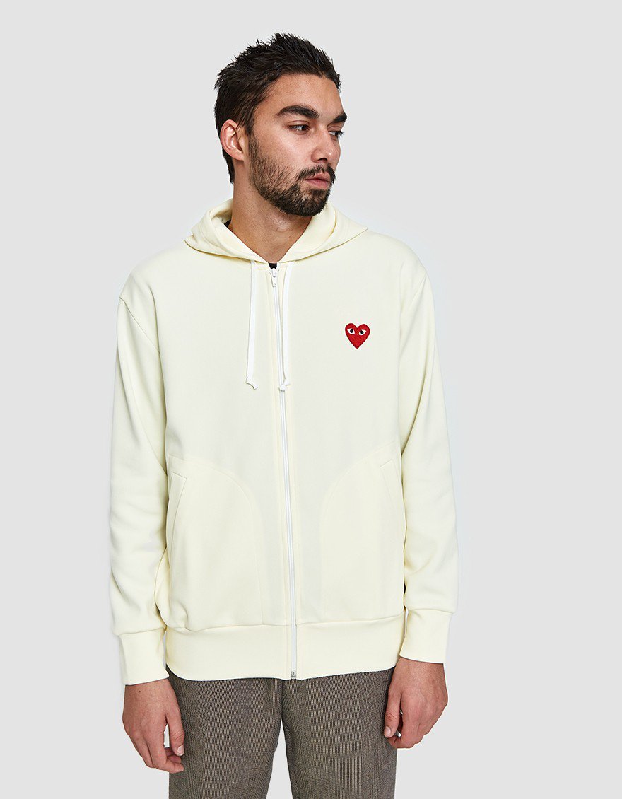 Play Zip Hooded Sweatshirt in Ivory