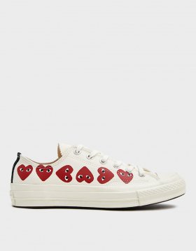 Play Converse Chuck Taylor Low Multi Heart Sneaker in Off White