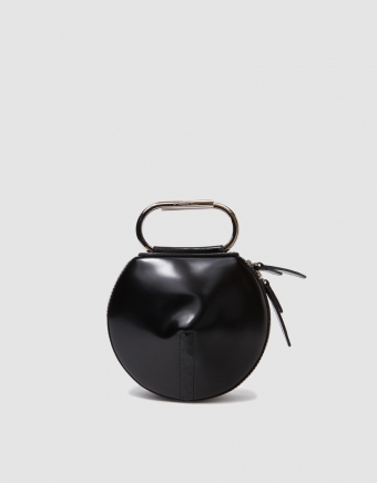 Alix Circle Clutch in Black