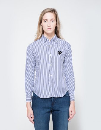 Black Heart Striped Play Shirt