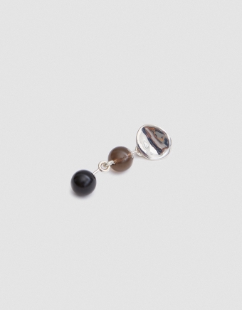 Single Sina Bis Silver Drop Earring