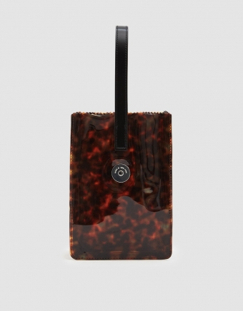 Pinch Wristlet in Tortoise