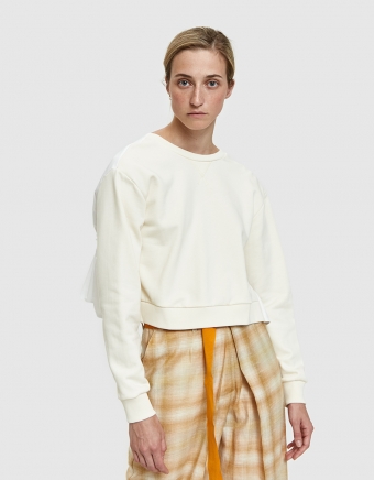 Cropped Tie Back Sweatshirt