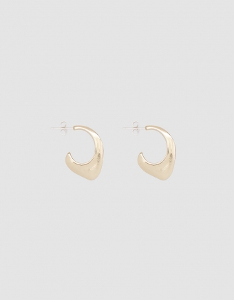 Fin Bronze Hoop Earrings