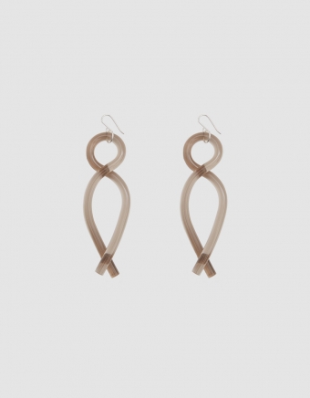 Twist Earrings in Smoke Bronze