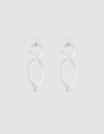 Twist Earrings in Clear