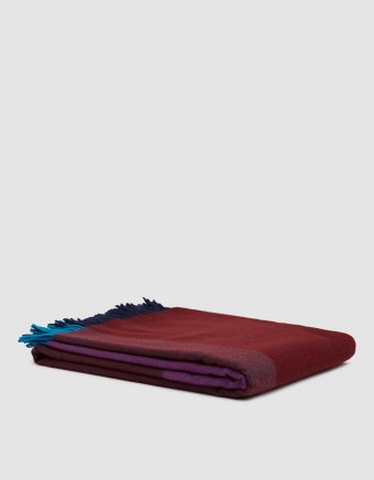 Hella Jongerius Color Block Blankets in Blue-Bordeaux