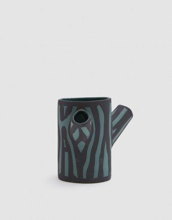 Small Tree Trunk Vase in Dark Green