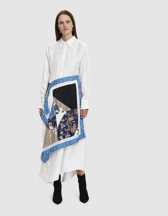 Patchwork Shirt Dress