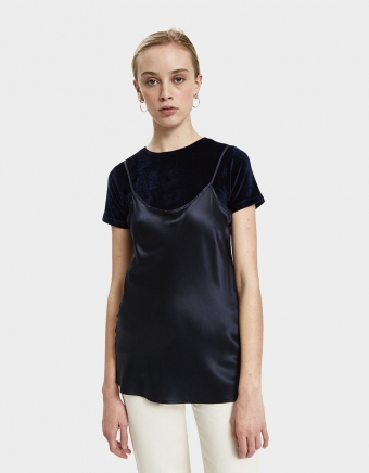 Dydine Strap Top in Vein Blue