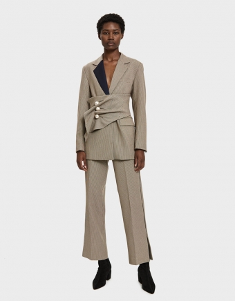 Geo Houndstooth Suit Jacket