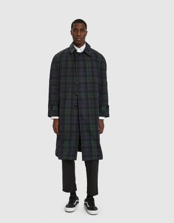 Plaid Trench Coat