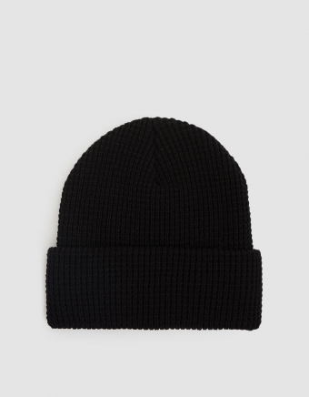 Waffle Beanie in Black