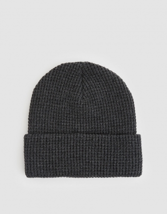 Waffle Beanie in Charcoal
