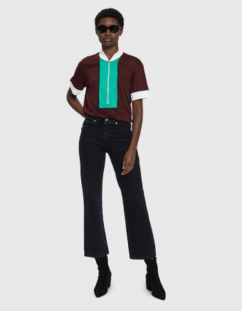 Polo Top in Burgundy