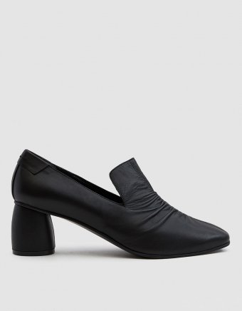 Shirring Middle Heeled Loafer