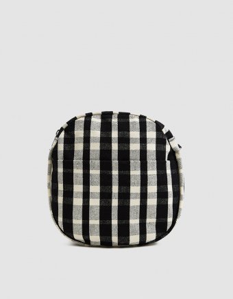 Canvas Circle Purse in Plaid