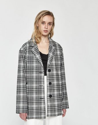 Zoe Plaid Oversized Blazer