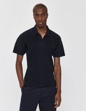 S/S Basics Collared Shirt in Navy