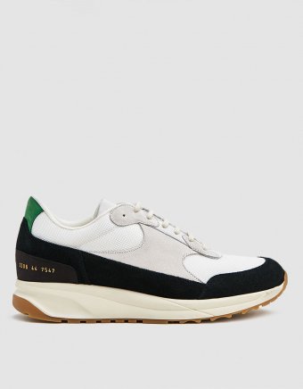 New Track Sneaker in Contrast Black