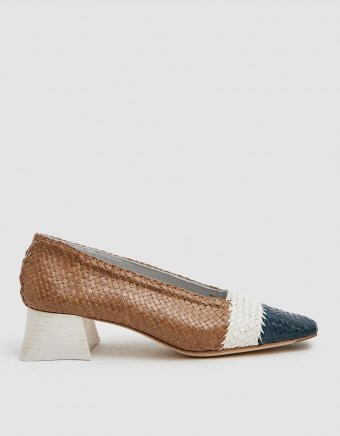 Eivissa Leather Woven Heel
