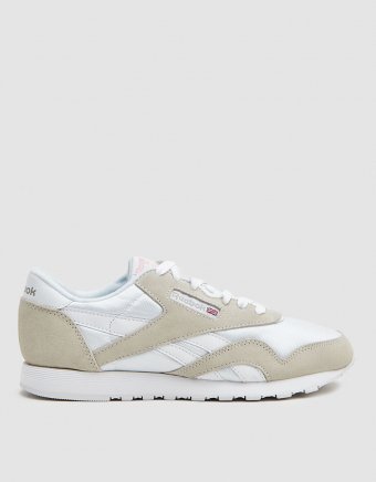 CL Nylon Sneaker in White/Light Grey