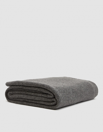 Simple Knit Blanket in Grey