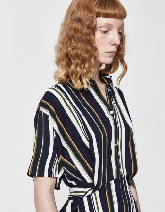 Clarice Striped Shirtdress