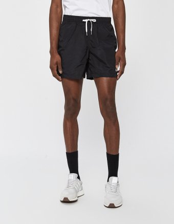 Solid Swim Trunk in Black