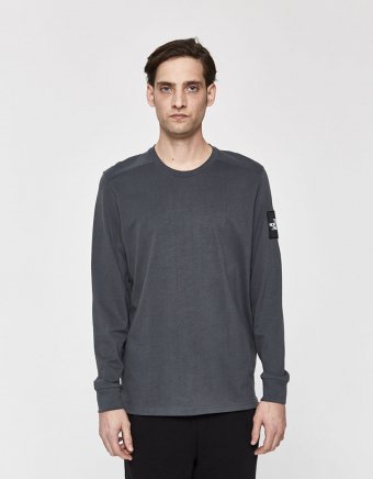 L/S Fine 2 Tee in Asphalt Grey