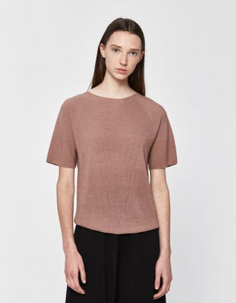 Adrien Knit Tee in Mauve