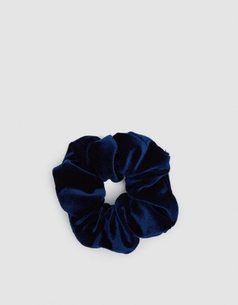 Leena Velvet Scrunchie in Blue