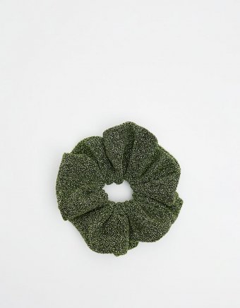 Emery Glitter Scrunchie in Green