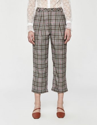Eliana Plaid Trouser