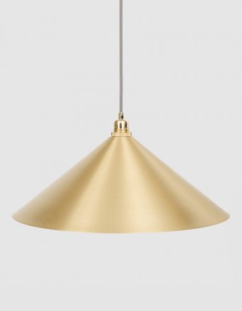 Large Cone Brass Pendant Lamp