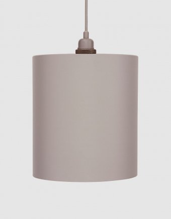 Large Cylinder Grey Pendant Lamp