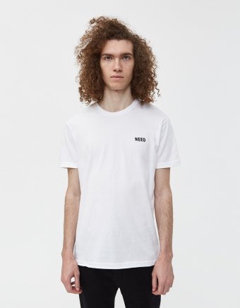 S/S Flower Tee in White