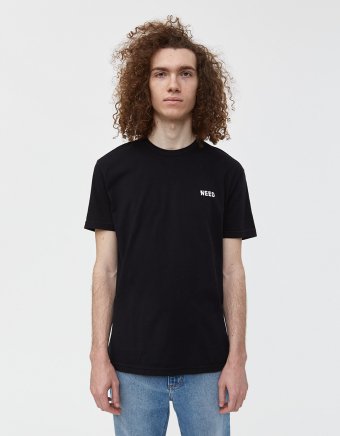 S/S Flower Tee in Black