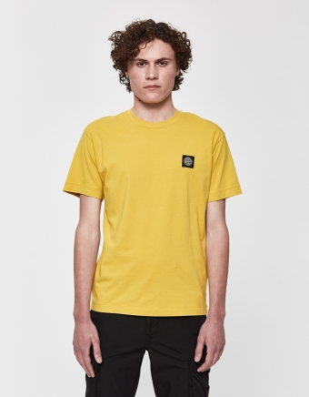 Logo Patch T-Shirt in Mustard